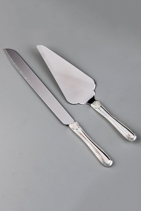 Нож и лопатка для торта «Кристальные Сердца»